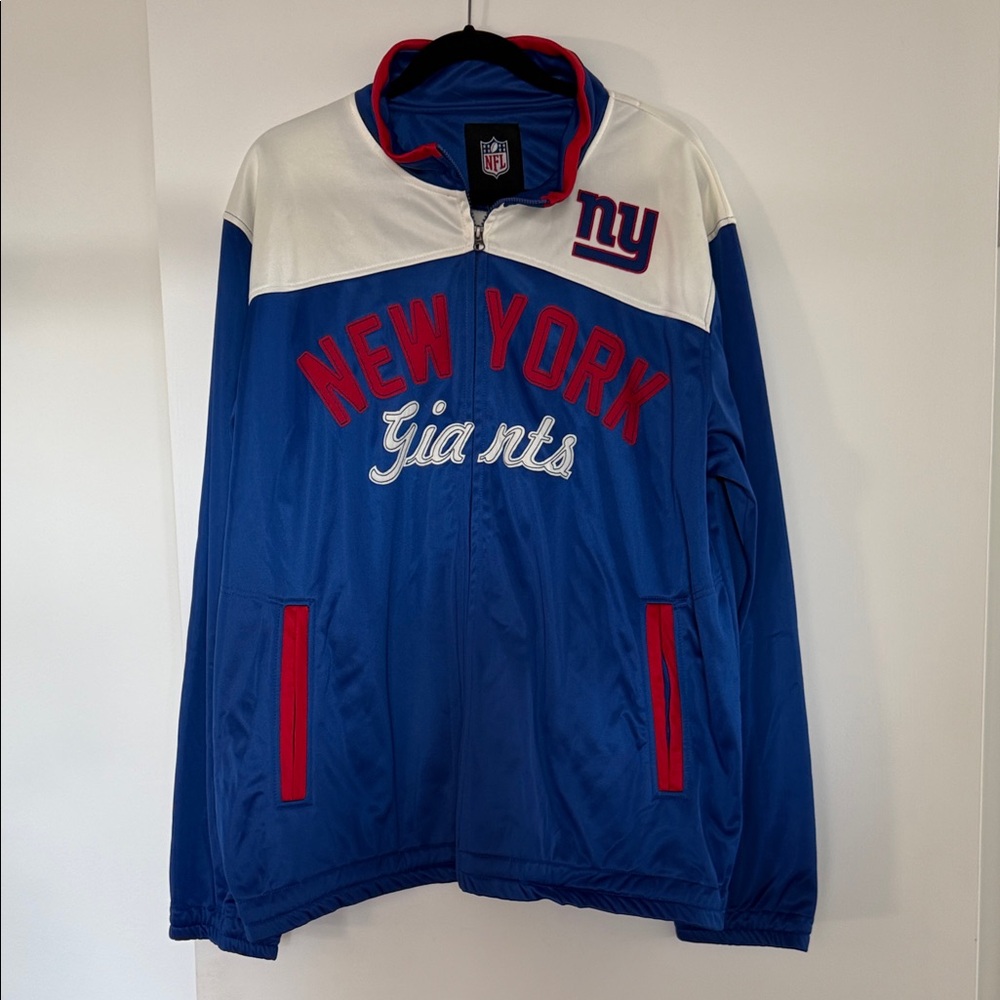 NFL New York Giants Blue and White Varsity Jacket, vintage style